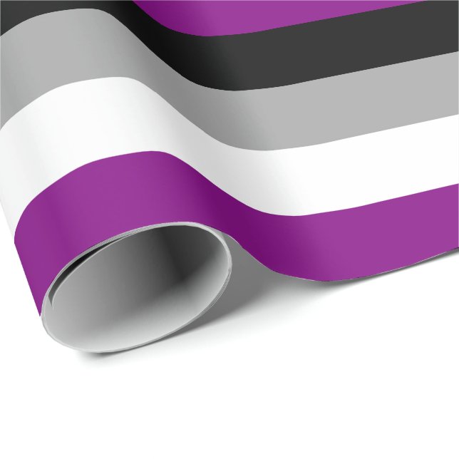 Asexual Pride Flag Wrapping Paper (Roll Corner)