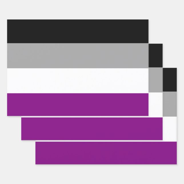 Asexual Pride Flag Wrapping Paper Sheets (Set)