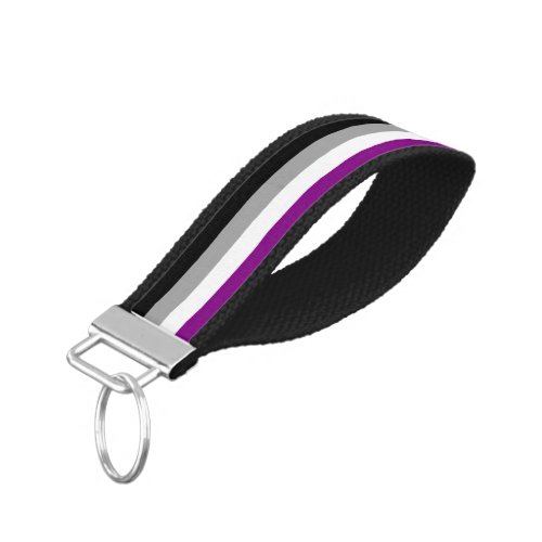 Asexual Pride Flag Wrist Keychain