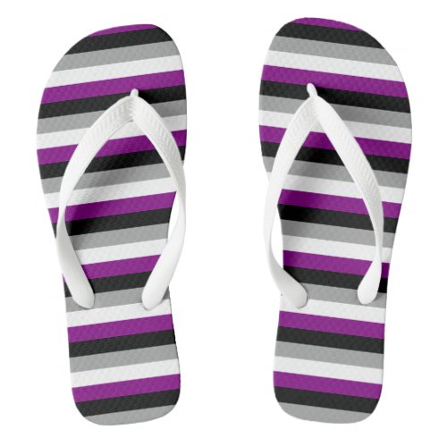 Asexual Pride Flip Flops