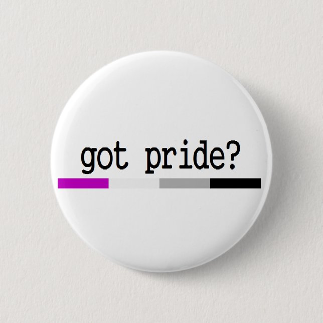 Asexual Pride "Got Pride?" keychain Pinback Button (Front)