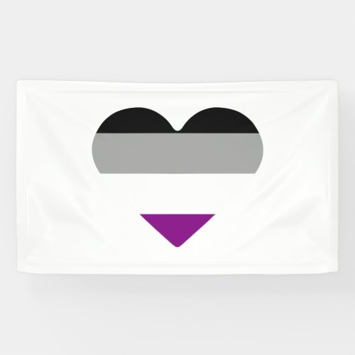 Asexual Pride Heart Banner