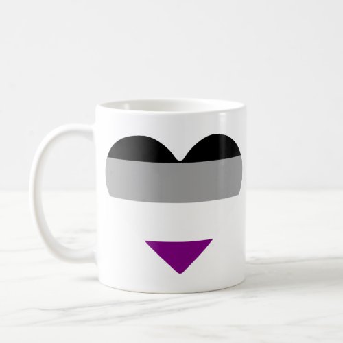 Asexual Pride Heart Coffee Mug