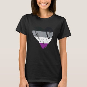 Asexual Pride Heart Flag 3 T-Shirt
