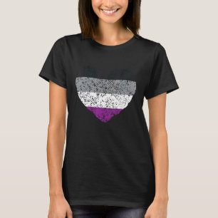 Asexual Pride Heart Flag T-Shirt