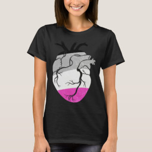 Asexual Pride Heart Flag T-Shirt
