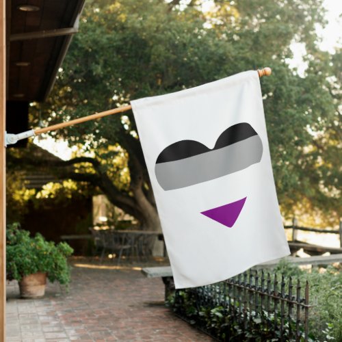 Asexual Pride Heart House Flag