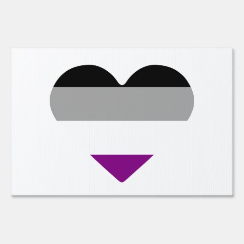 Asexual Pride Heart Sign