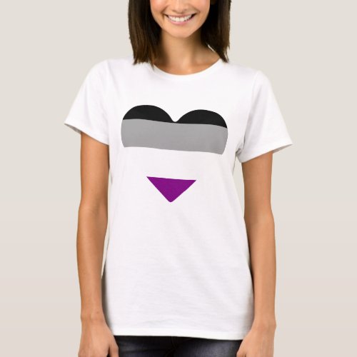 Asexual Pride Heart T_Shirt
