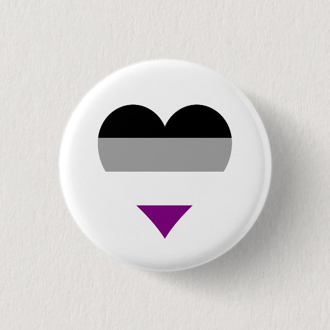 Asexual pride hearts button (Front)