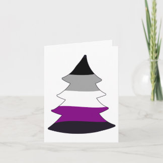 Asexual Pride Holigay Tree Holiday Card