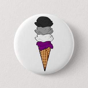 Asexual Pride Ice Cream Button