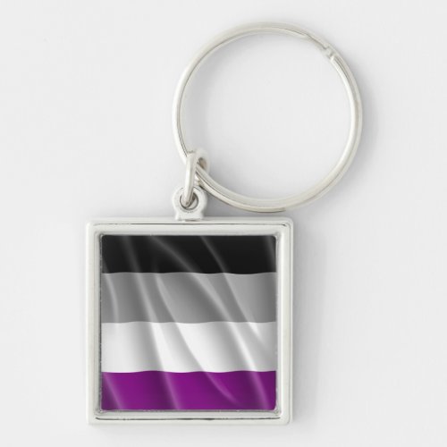 ASEXUAL PRIDE KEYCHAIN