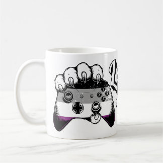 Asexual Pride Level Up Tiger Paw Controller Mug