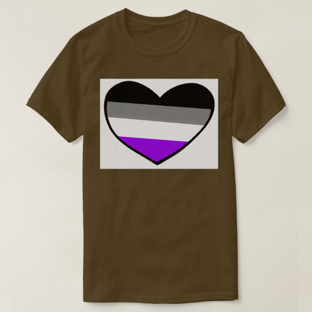 Asexual pride LGBT heart T-Shirt (Design Front)