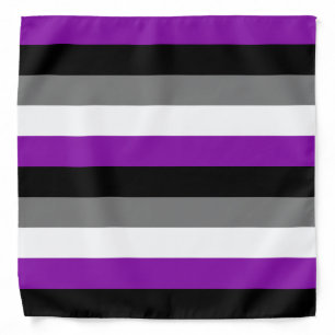 Asexual Pride, LGBTQ Pride, Striped Print Bandana
