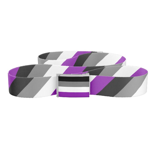 Asexual Pride, LGBTQ Pride, Striped Print Belt (Zig-Zag)