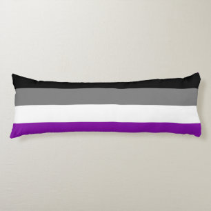 Asexual Pride, LGBTQ Pride, Striped Print Body Pillow