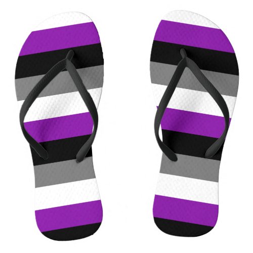 Asexual Pride LGBTQ Pride Striped Print Flip Flops