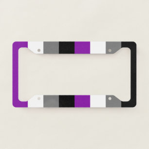 Asexual Pride, LGBTQ Pride, Striped Print License Plate Frame