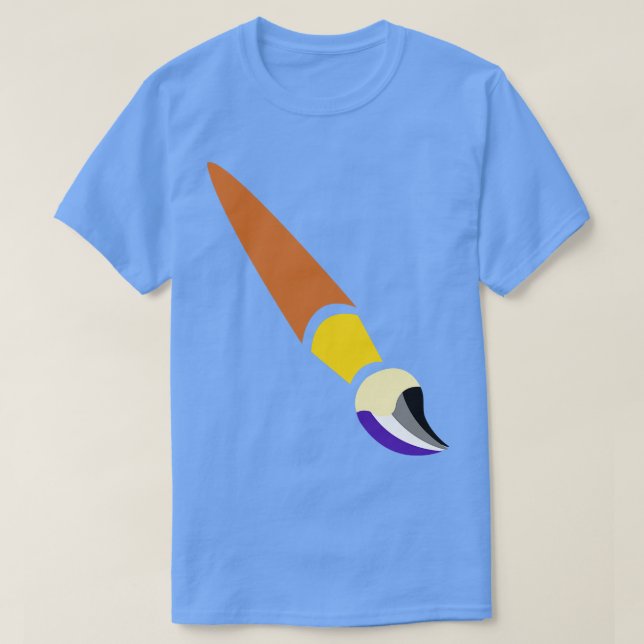 Asexual Pride Paintbrush T-Shirt (Design Front)
