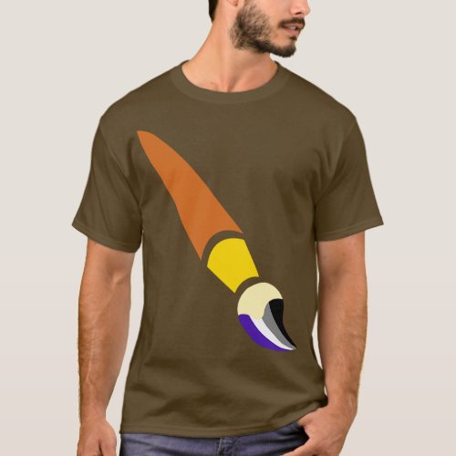 Asexual Pride Paintbrush T_Shirt