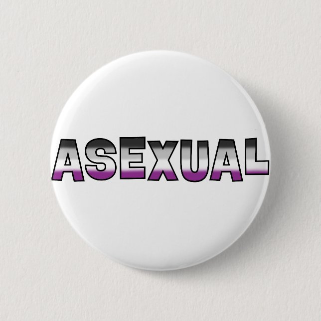 Asexual Pride Pinback Button (Front)