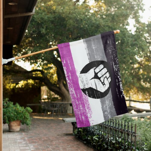 Asexual Pride Protest Flag