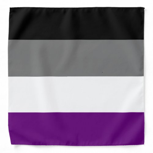 Asexual Pride Rainbow Flag  Ace  Demi  Grey  Bandana