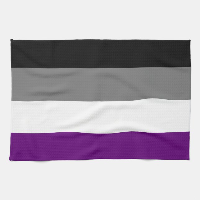 Asexual Pride Rainbow Flag [ Ace | Demi | Grey ] Kitchen Towel (Horizontal)
