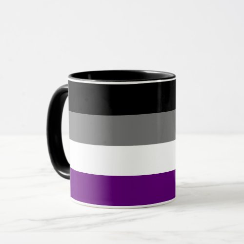 Asexual Pride Rainbow Flag  Ace  Demi  Grey  Mug