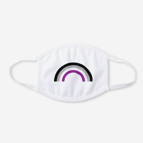 Asexual Pride Rainbow White Cotton Face Mask