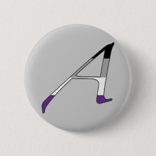 Asexual Pride "Scarlet" Letter A Pinback Button