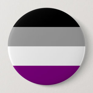 ASEXUAL PRIDE STRIPES DESIGN PINBACK BUTTON