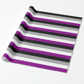 ASEXUAL PRIDE STRIPES DESIGN -.png Wrapping Paper