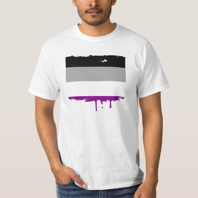 ASEXUAL PRIDE STRIPES DESIGN T-Shirt (Front)