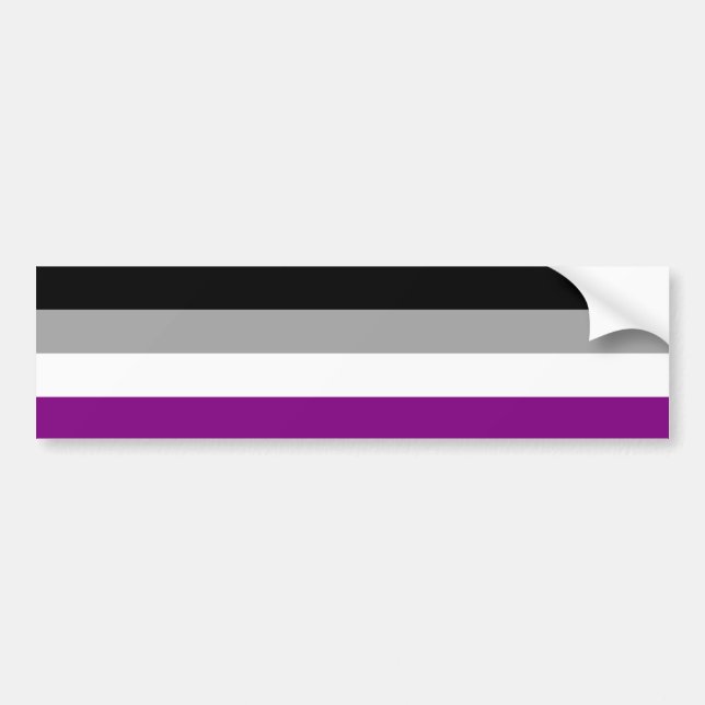 Asexual Pride T-Shirt Bumper Sticker (Front)