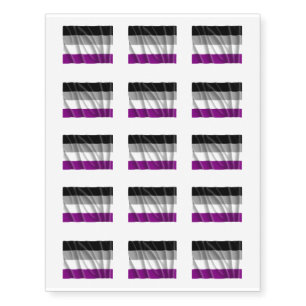 Asexual Pride Temporary Tattoos