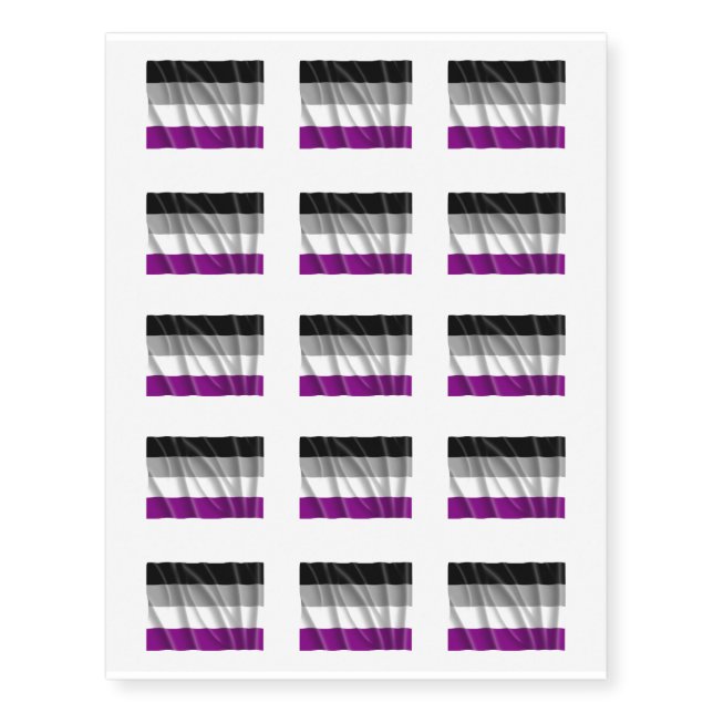 Asexual Pride Temporary Tattoos (Front)