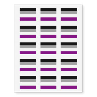 Asexual Pride Temporary Tattoos