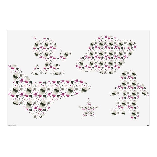 Asexual Pride Wall Decals (Front)