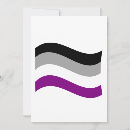 Asexual Pride Wavy Flag Holiday Card