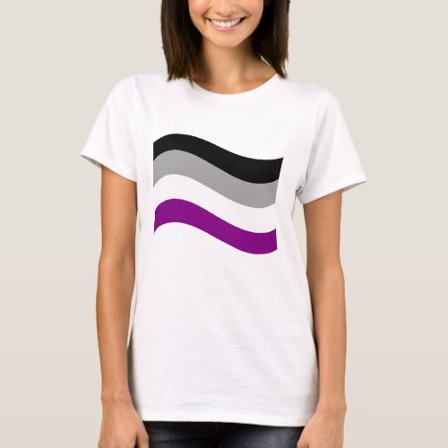 Asexual Pride Wavy Flag T_Shirt