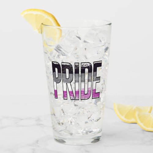 Asexual Pride Word Glass