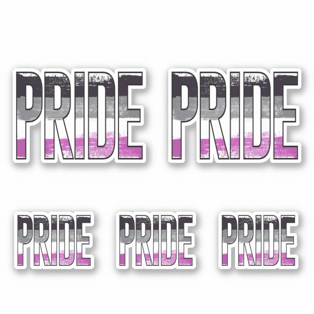 Asexual Pride Word Sticker (Front)