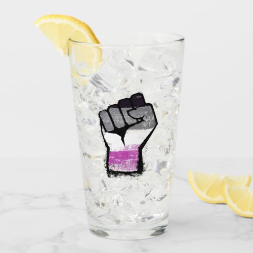 Asexual Protest Fist Glass