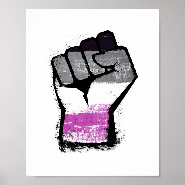 Asexual Protest Fist Poster (Front)