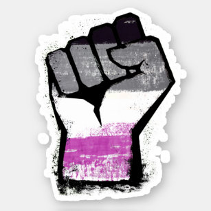 Asexual Protest Fist Sticker