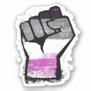 Asexual Protest Fist Sticker