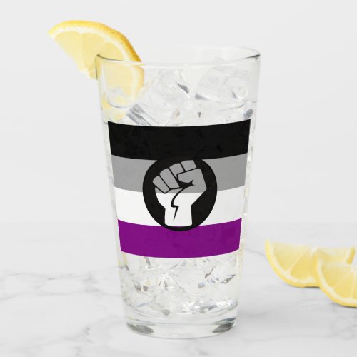 Asexual Protest Flag Glass